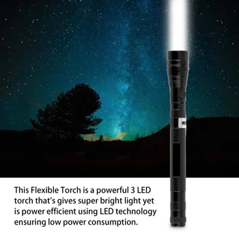 360 Stupeň Flexibilné LED Baterka Magnetized Hlavu Teleskopická 3 LED Baterkou Baterka Magnetické Vyzdvihnúť Nástroj Nočné Svetlo Lampy