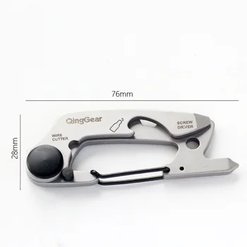 QingGear Multifunkčné Vrecko Nástroj Karabína skrutkovača Kľúča Otvárač Vodič Frézy Survival Kit Pohode Gadget Nástroj výchovy k DEMOKRATICKÉMU občianstvu