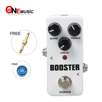 KOKKO FBS2 Mini Booster Pedál 2-pásmový EQ Gitara Efekt Pedál S Zlata Rovno Konektor