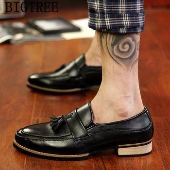Autor Mužov Šaty Topánky Kožené Talianske Šaty Mokasíny Mužov Klasické Topánky Móda Coiffeur Formálne Obuv Muži 2020 Čierne Šaty Buty