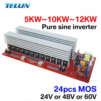 5KW 10KW 12KW Čistá Sínusová Invertor DC24V alebo 48V alebo 60V na AC220V 110V 120V Prevodníky Priemyselné slnečnej energie systému