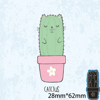 28*62mm Mačka kaktus Rezanie Kovov Zomrie dekorácie Zápisník Razba Papier Plavidlá Album Karty Úder Nožom