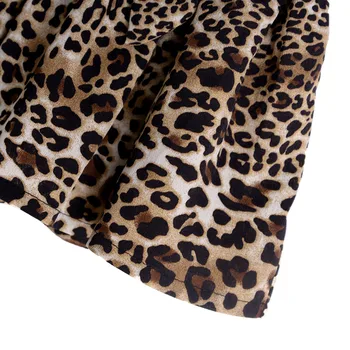2020 módne letné leopard tlač šaty pre dievčatá Batoľa Detský Baby Dievčatá Popruh Luk Princezná Šaty prinsessenjurken meisjes t5