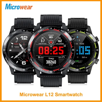 Microwear L12 SmartWatch Bluetooth Hovor EKG+PPG Srdcovej frekvencie Fitness Sledovanie Krvného Tlaku Vodotesný IP68 VS p16 L13 Smart Hodinky