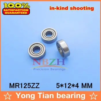 NBZH (1pcs) Dvojitý Tienený Miniatúrne Hlboké Drážky Guľkové Ložiská MR125ZZ 5*12*4 mm