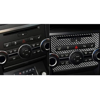 Automobilový Uhlíkových Vlákien Obtlačky Nálepky Centrálne Ovládanie CD Panel Dekoračné Nálepky na Land Rover Discovery 4 2010-2016