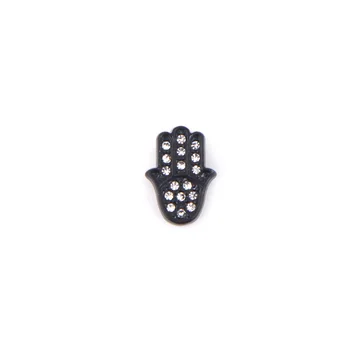 SANSHOOR Black Crystal ručné & hviezdice & Mapy Posuňte Charms nosenie 10 mm široký Nehrdzavejúcej Ocele Oka Držiteľa, Náramky, Doplnky, Takže