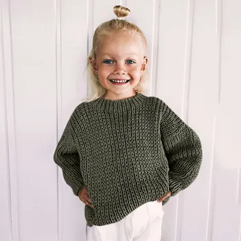 Detské svetre pre dievčatá jesenné a zimné detské dlhé rukávy módne farbou pletený pulóver sveter водолазка6*