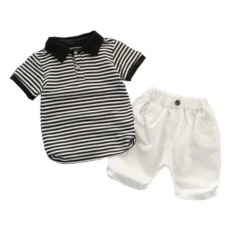 Baby Boy Oblečenie Set sa Prekladaného Krátky Rukáv Vyhovovali 2020 Nové Chlapci T-shirt Deti Oblečenie Letné Dvoch-dielny Oblek Módne Jogging Oblek