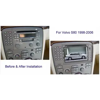 Pre Volvo S80 1999-2006 Auto Rádio, CD prehrávač DVD Prehrávač, GPS Navigáciu, Audio-Video, Stereo Multimediálne HD Displej, Systém