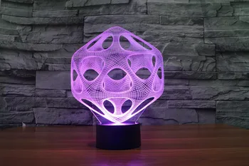Akrylových 3D Novinka Svetlo 7 Farieb Meniace LED Lampa Kreatívne Darčeky Visual Svetlo, Videnie Stereo Lampa Deti Darček Hračky