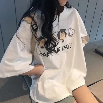 In Hot Krátky Rukáv T Shirt Ženy Voľné 2020 Kórejský Harajuku Grafické Tees Dámske Oblečenie, Topy