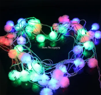 Multicolor 100M 600 LED Víla String Svetlá Edelweiss Snehové gule na Vianočný Stromček Záhrada Vonkajší Krytý Svadobné Dekor Dovolenku 220V