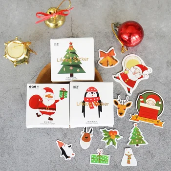 50pcs Vianočné Lifelog Tesnenie Nálepky Santa Claus, Vianočné Papier Štítok Darček Nálepky Darčeková Taška Candy Box Cookie Dekor Pečenie Nálepky