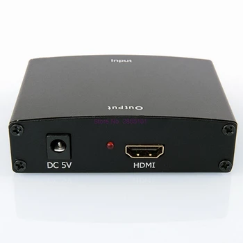 Dhl alebo fedex 50pcs VGA+R/L-HDMI Prevodník Box VGA HDMI HD HDTV Video Converter Adaptér s RCA Cinch Stereo Audio