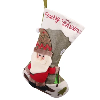 3 Ks Vianočné Ponožky, Vianočné Dekorácie Najrôznejších Santa Claus a Snehuliak a Elk pre Vianočné Dekorácie