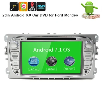 Quad Core 2din Android 7.1 Auto DVD na Ford Mondeo, C-max, S max s angličtinou, Wifi, 3G, GPS, Bluetooth Rádio, dotykový displej, wifi, 3G