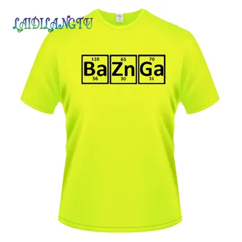 Bežné Nové Bavlna Mužov Krátky Rukáv T Shirt Bazinga Periodickej Tabuľke Big Bang Theory Sheldon Cooper T-shirt