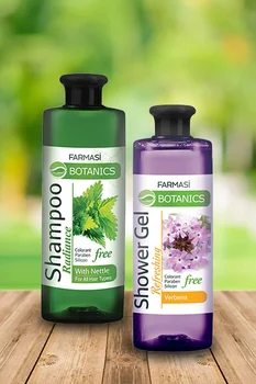 Farmasi Botanics Nastaviť Žihľava Šampón + Smalt Kvet Sprchový Gél 412355620