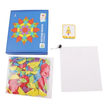 155Pcs/Nastaviť Farebné Puzzle skladačka Deti učia Rozvíjať Drevené Hračky Tvorivej Puzzle Hry, Vzdelávacie Hračky pre Chlapcov, Dievčatá