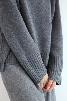 Hrubé Cashmere turtleneck pulóver pletený sveter ženy 2020 autmun zimné Streetwear Dlhý Rukáv vytiahnuť femme hiver Jumper