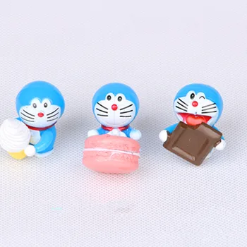 6Pcs/set Doraemon Dezert Pokonyan Dekorácie kawaii Dieťa Darček PVC Akcie Obrázok Zberateľskú Model Hračka funkcie opp 4CM B252