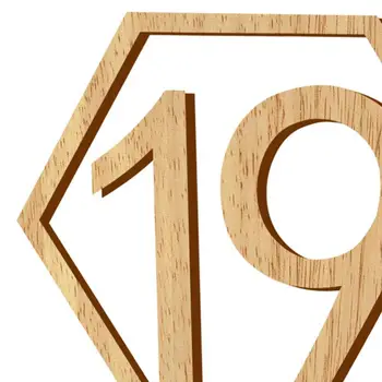 1-20 Čísla Dreva Znaky Svadby Hexagon Tabuľka Číslo Drevený Stôl Čísla Rustikálny Svadobné Angažovanosť Číslo Sedadla Prihlásiť