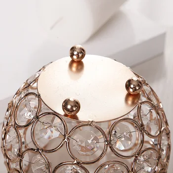 Retro Duté Železa Crystal Ball svietnik Svadobné, Vianočné Dekorácie pre Domov Romantický Ploche Dekorácie Európsky Štýl