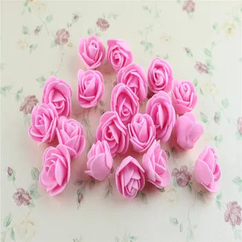 30pcs Mini PE Pena Rose Umelé Kvety Na Svadobné Auto Dekorácie DIY Pompom Veniec Dekoratívne Valentín Falošný Kvety