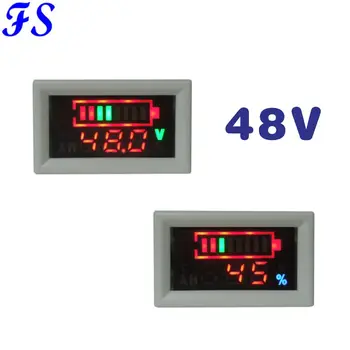 48V DC Digital Olovené Batérie Kapacity Indikátor LED Displej Digitálny Voltmeter Volt na Meter Rozchod Batérie Tester Merací Nástroj