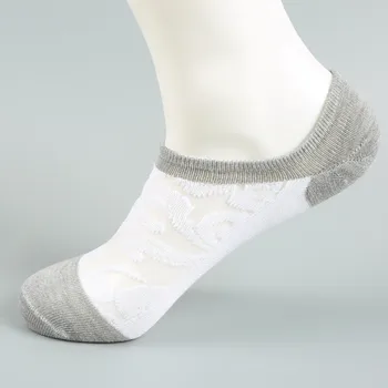 Dámske Čipky Kvet Ponožky 2018 Horúcich Letných Elastický Transparentný Patchwork Tenké Neviditeľné Ponožky Dievčatá