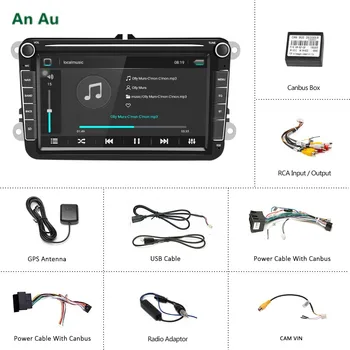 Auto Multimediálny MP5 Prehrávač Videa, GPS, Rádio 8-palcový Kapacitný Dotykový Displej Bluetooth Hands-free Volanie 1024*600, Android 8.1 2Din