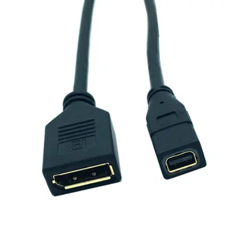DisplayPort žena zásuvky panel montáž na Mini DisplayPort ženské video kábel 4K adaptér podporuje až o 10,8 Gbps 0,3 M