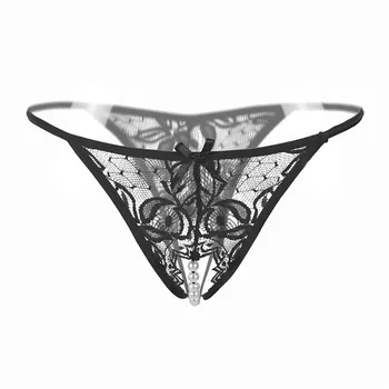 Nový Štýl Sexy Tangá Ženy motýlik Čipky Transparentné Sexy Hruška G string spodné Prádlo Pre Ženy, Nohavičky