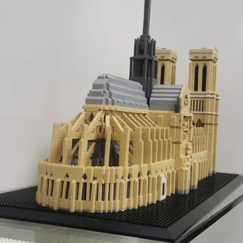 9923 Francúzsko Notre Dame de Paris 7380 KS Stavebné kamene, Tehly Zmontované Svetovej Architektúry Série Nastaví Darčeky Deti Priateľmi