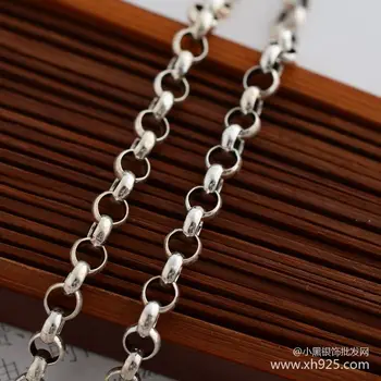KJJEAXCMY jemné šperky 925 sterling silver kruhové reťazca sveter s priemerom 3,5 mm náhrdelník (chang45-70 cm) s