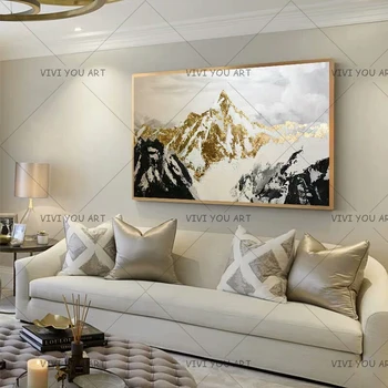 Hot Predaj Umelec Ručne maľované Vysokej Kvality Abstraktné krajiny olejomaľba 1 kus Ručne na Plátne pre obývacia izba bez rámu