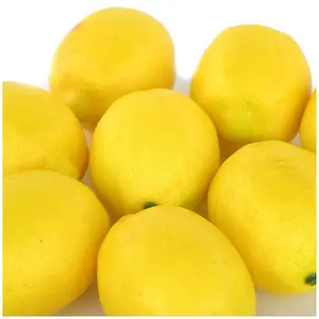 Falošné Ovocie Domov, Kuchyňa Party Dekorácie Umelé prirodzeným zobrazením Simulácie Žltá Citrón 10pcs Nastaviť