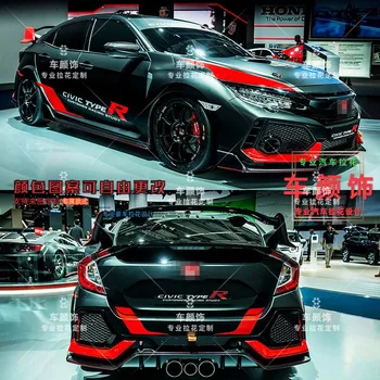 Auto samolepky PRE Honda Civic 2016-2021 upravený športový štýl módy telo obtlačky Občianske