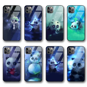 Ciciber Módne Panda Roztomilý Funda puzdro pre iphone 12 puzdro pre iphone 12 11 Pro XS Max mini XR X 7 8 6 6 Plus SE 2020 Sklo Shell