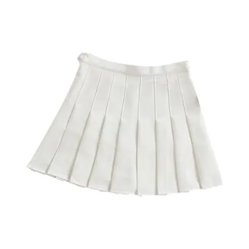 Móda Ženy Vysoký Pás Sukne Bezpečnosti Nohavice Lady Skladaný Bežné Pevné A-Line Tlačidlo Slim Fit Krátky Mini Sukne faldas mujer moda