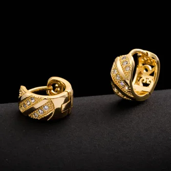Okrúhly tvar hoop náušnice ženy zliatiny kovového materiálu klasické vintage štýl, módne šperky