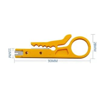 Mini Pocket Prenosné Drôt Striptérka 5-6.2 mm, Nôž, Kliešte, Kliešte Nástroj Kábel Stripping Vodič Frézy pre PVC, Gumové Kábel Žltý