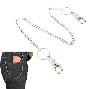 49 cm Dlhé HipHop kľúčenky Lumbálna Nohavice Keyring Módne Kovové Peňaženky Pás prívesok na Punk Rock Nohavice Keychain Šperky 1pc