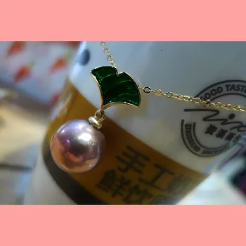 9-10 mm Edison Fialová Perlový Náhrdelník s Príveskom, náušnice, Šperky Pre Ženy, svadobné nevesty Jemné Šperky Strany šperky skutočný diamant