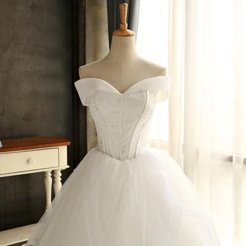 Úžasné, Najlepšie Predaj Vestidos De Novia Čipky späť Svadobné Šaty A-Line Svadobné Šaty