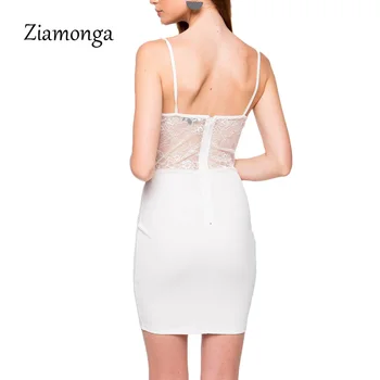 Ziamonga Ženy Šaty 2019 Nové Módne Bez Rukávov Kvetinová Čipka Šaty Chudnutie Mini Krátke Obväz Šaty Lady Bežné Sexy Vestidos
