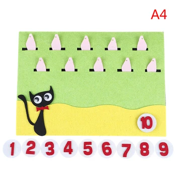 Čísla Pridať a Odčítanie Cítil Plavidlá Matematika Hračky Cítil Cartoon Karta Pre Deti Začiatku učia Deti do Ruky Matematiku