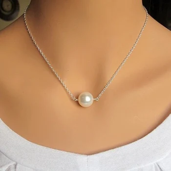 Móda vintage imitácia perly Prívesok Náhrdelníky Vyhlásenie šperky pre ženy Collares České Pláži Darček Lacné