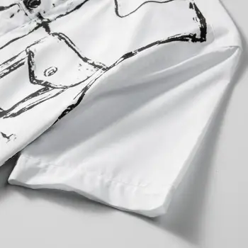 Luxusné Krátky Rukáv Tlačené Pánske Oblečenie Vysokej Kvality Slim Fit Mužskej Módy Bežné Muž Košele